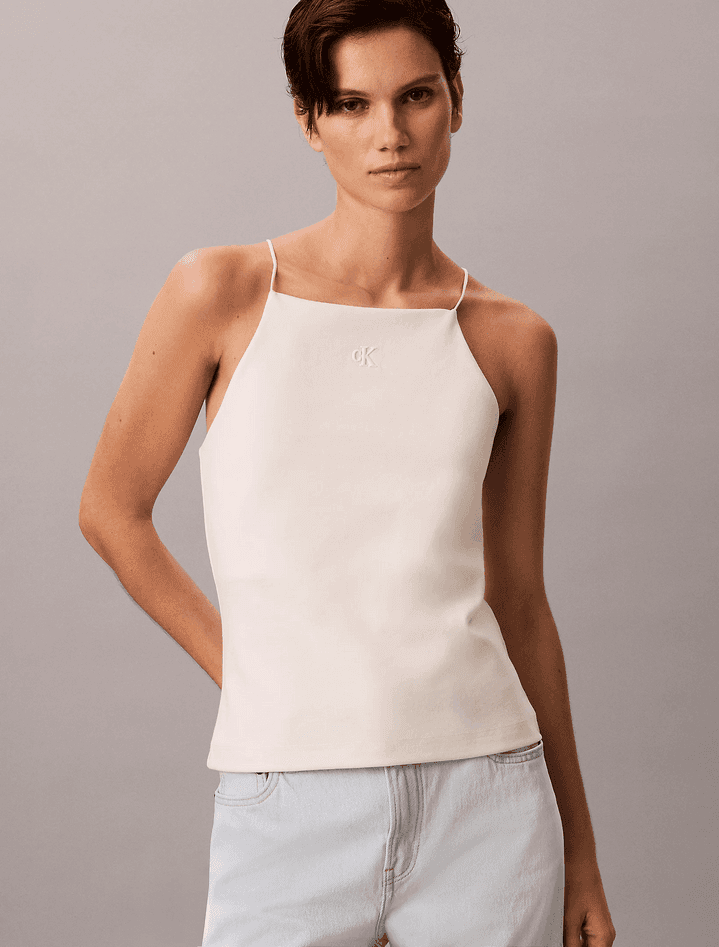 calvin klein top in jersey donna tofu - 3