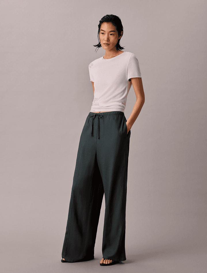 calvin klein pantalone a gamba larga donna biloxi blues - 7