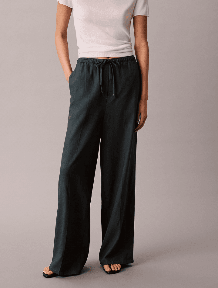 calvin klein pantalone a gamba larga donna biloxi blues - 2