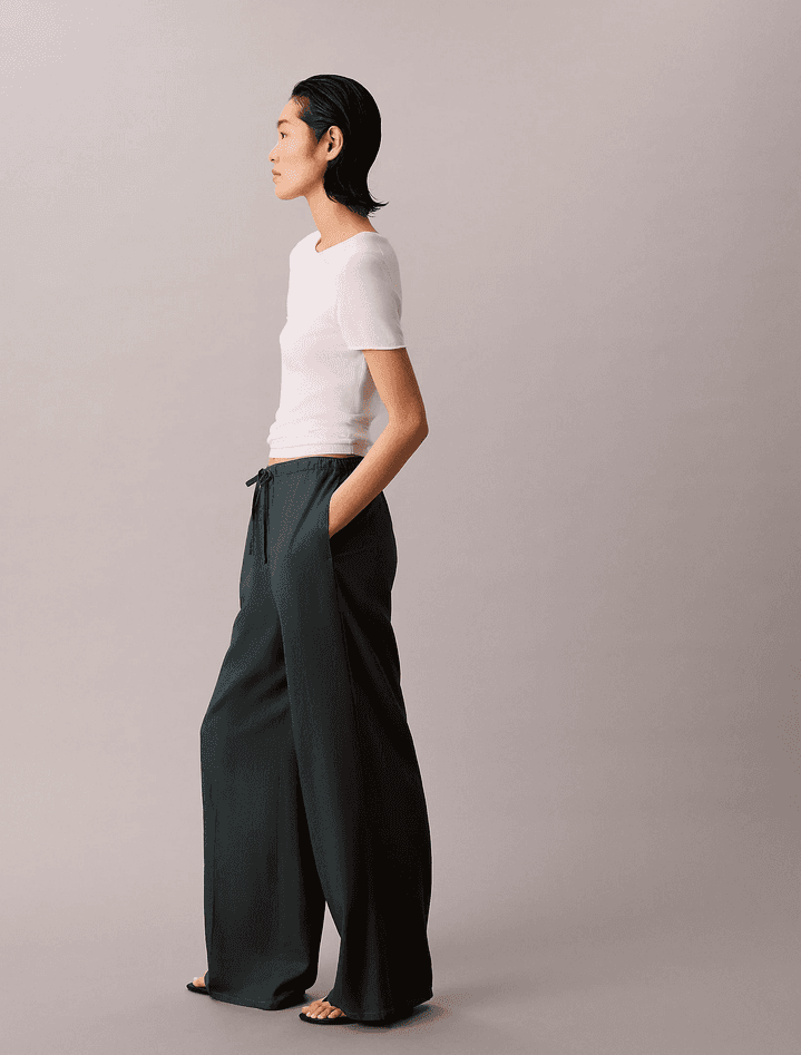 calvin klein pantalone a gamba larga donna biloxi blues - 3