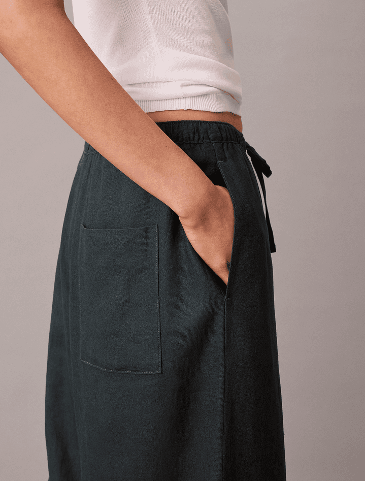 calvin klein pantalone a gamba larga donna biloxi blues - 4