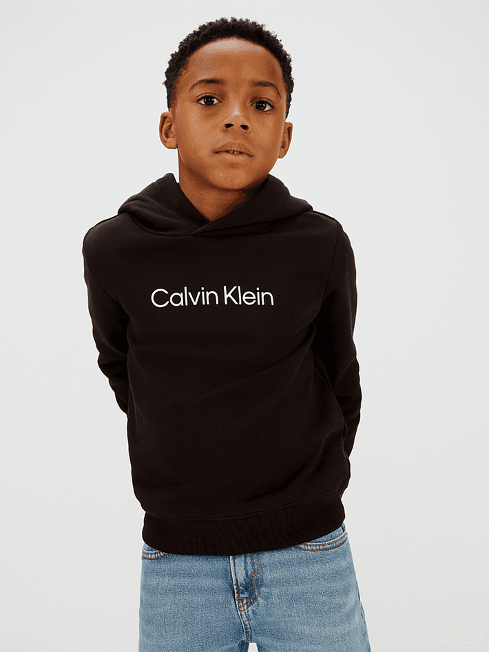 CALVIN KLEIN KIDS felpa con cappuccio unisex nero - 10
