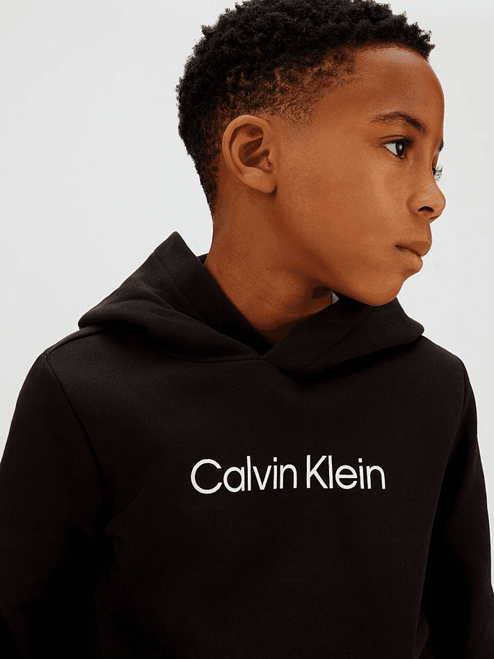 CALVIN KLEIN KIDS felpa con cappuccio unisex nero - 2