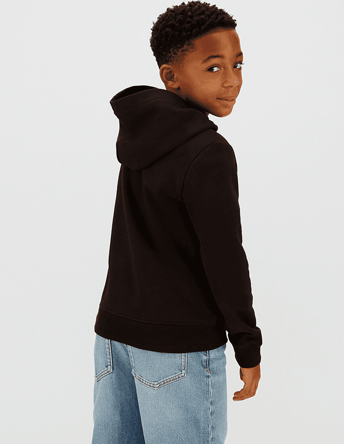 CALVIN KLEIN KIDS felpa con cappuccio unisex nero - 3