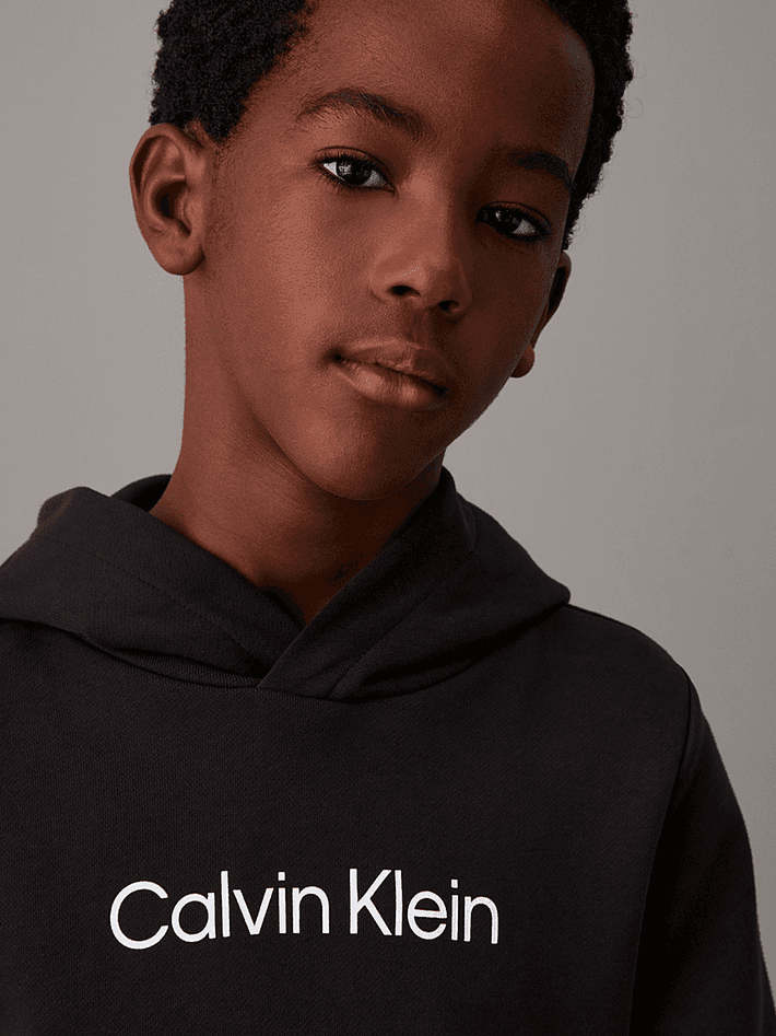 CALVIN KLEIN KIDS felpa con cappuccio unisex nero - 4