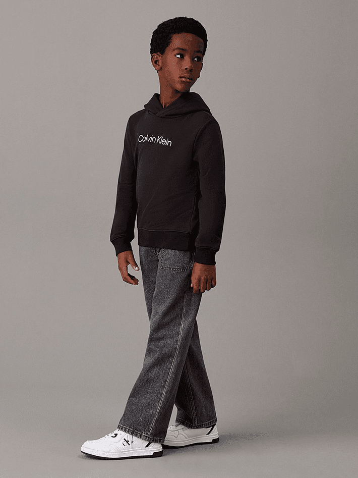 CALVIN KLEIN KIDS felpa con cappuccio unisex nero - 5