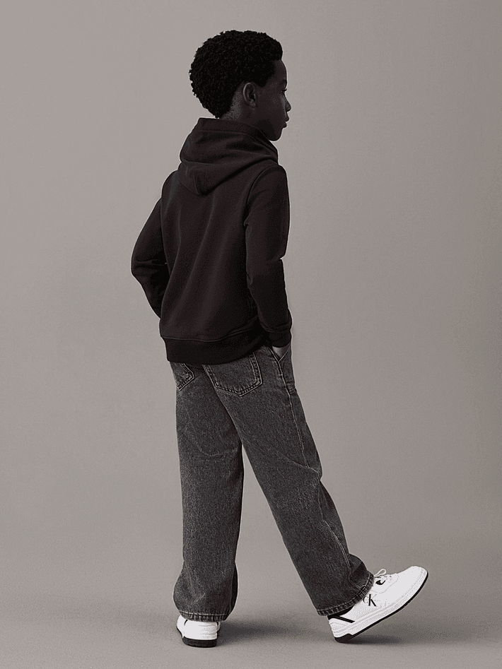 CALVIN KLEIN KIDS felpa con cappuccio unisex nero - 6
