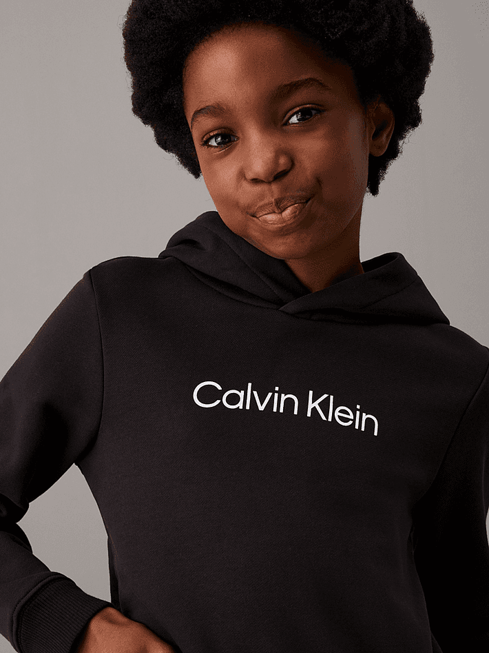 CALVIN KLEIN KIDS felpa con cappuccio unisex nero - 7