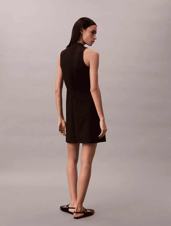 calvin klein vestito con collo a lupetto donna nero - 4