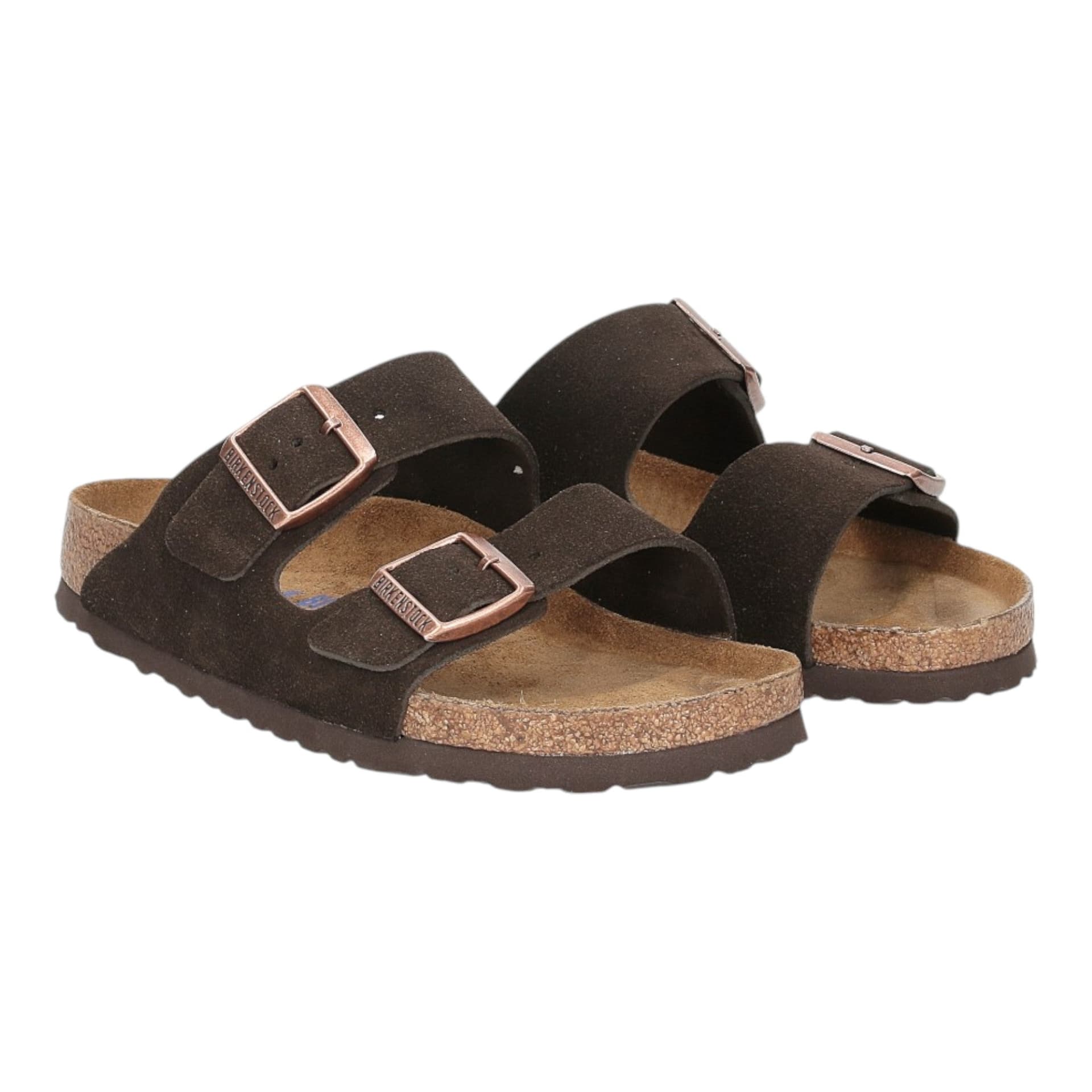 BIRKENSTOCK sandali unisex birkenstock arizona - mocca suede leather - 5