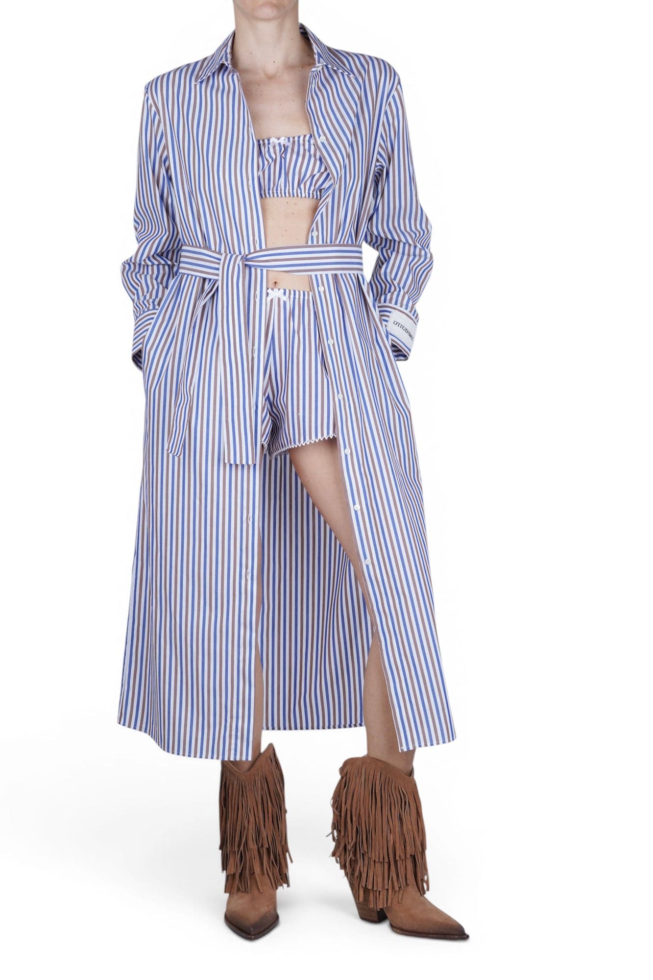 OTTOD'AME Ottod'ame - Abito - 470735 - Blu/Marrone - 2