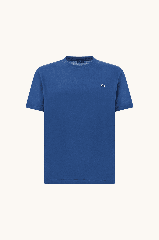 Paul&amp;Shark t-shirt in cotone jersey uomo bluette - 3