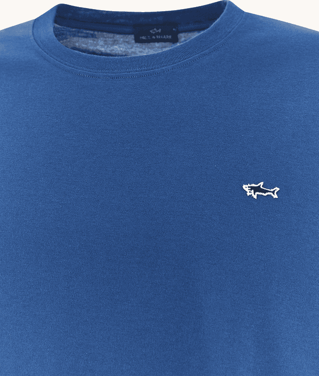 Paul&amp;Shark t-shirt in cotone jersey uomo bluette - 2