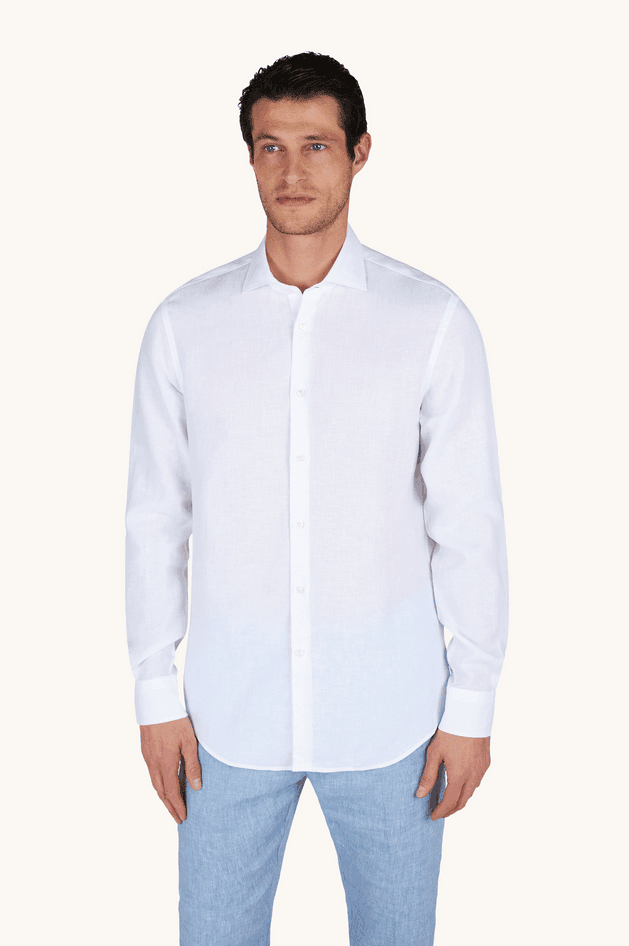 Paul&amp;Shark camicia in lino uomo bianco - 2