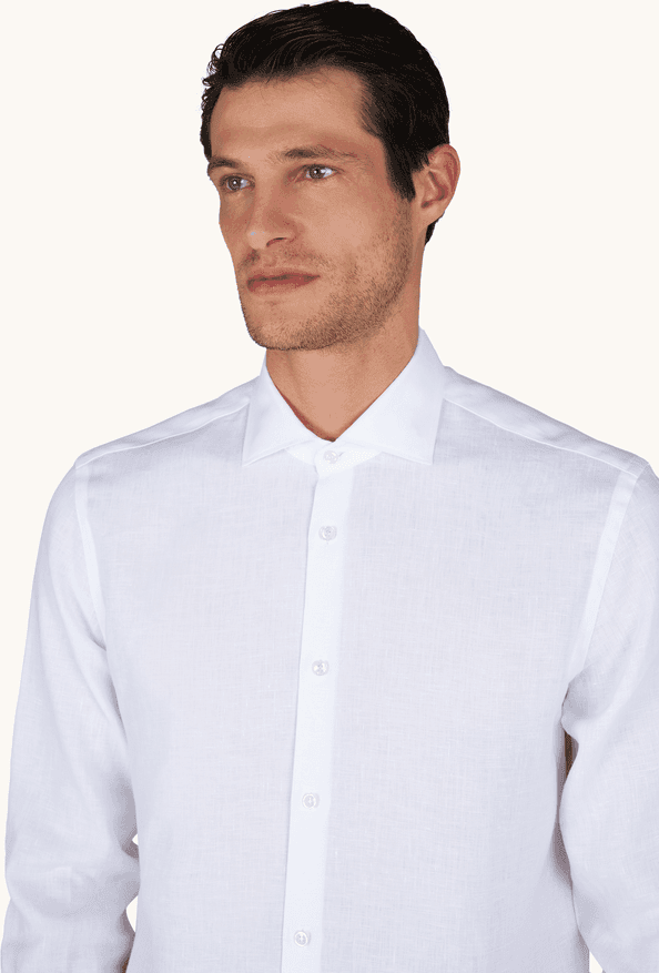 Paul&amp;Shark camicia in lino uomo bianco - 3