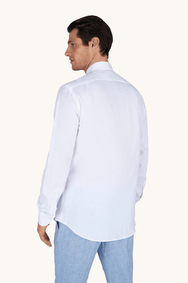Paul&amp;Shark camicia in lino uomo bianco - 5