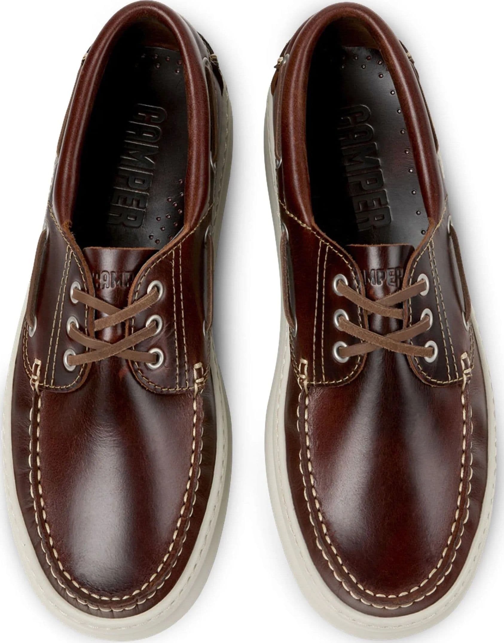 CAMPER Camper - Scarpe Stringate in Pelle Marrone - 3