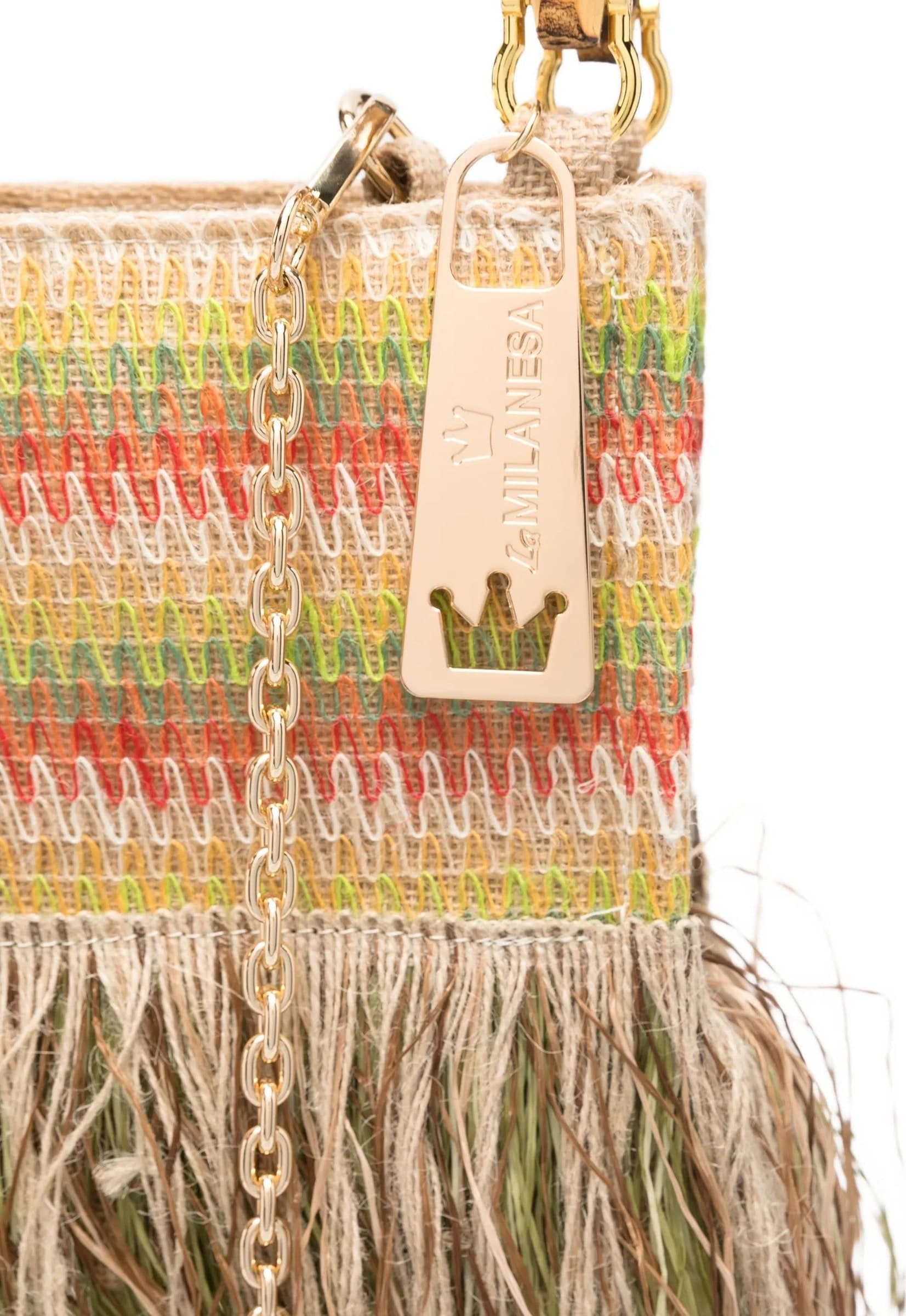 LA MILANESA La Milanesa - Borsa a Mano Multicolor da Donna - 2