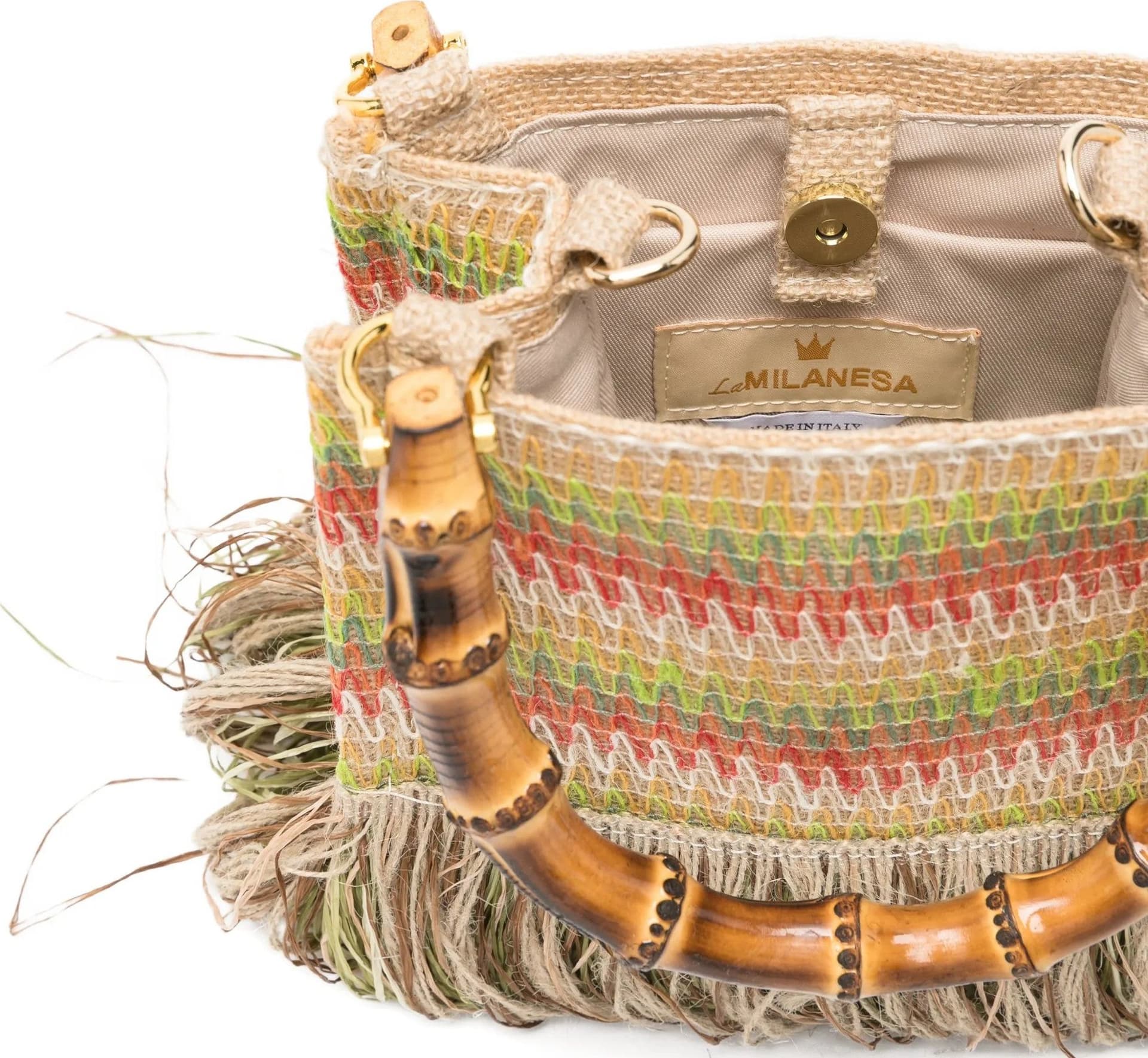 LA MILANESA La Milanesa - Borsa a Mano Multicolor da Donna - 4