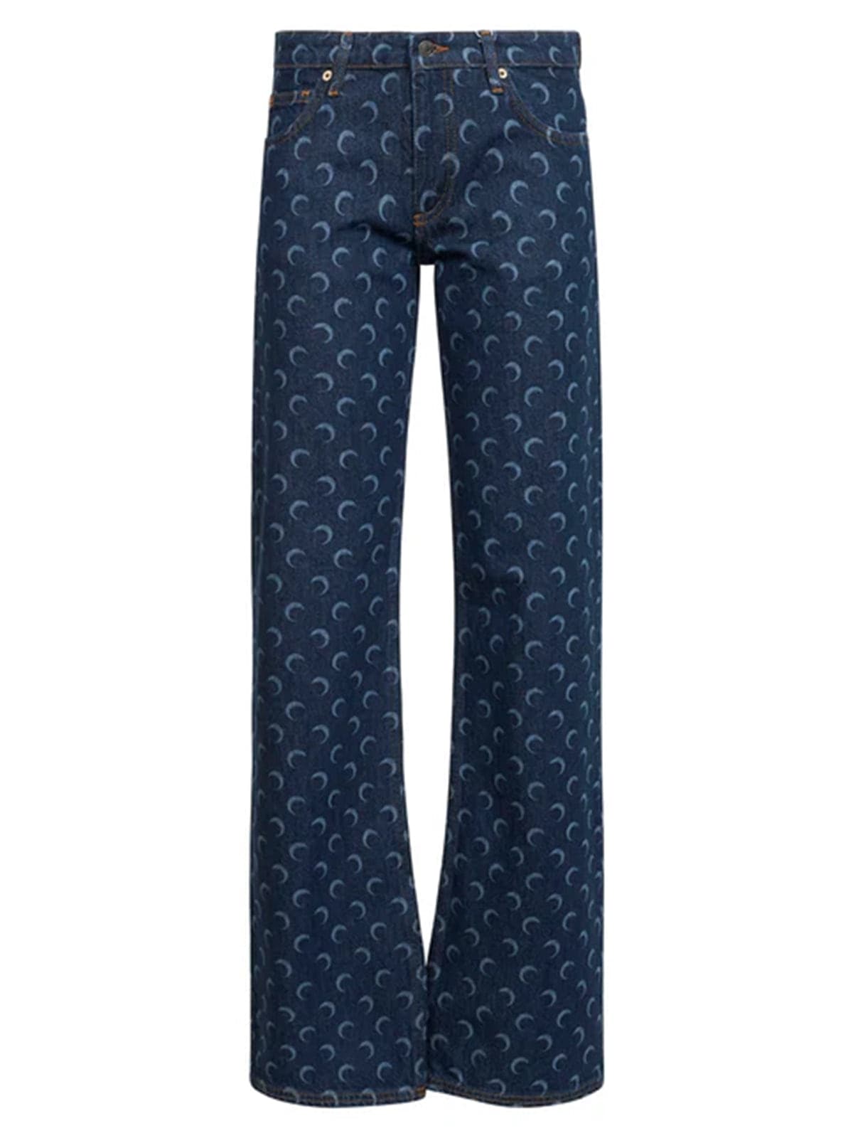 MARINE SERRE Marine Serre - Pantaloni Blu da Donna