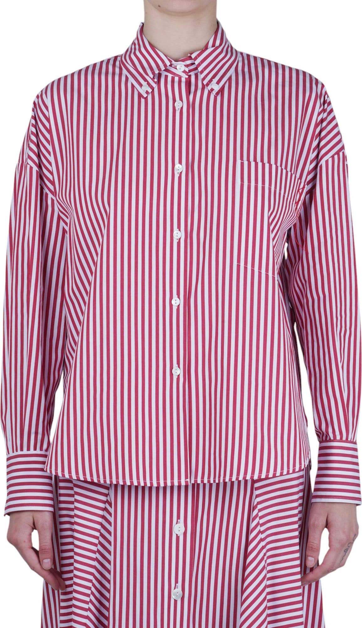 SOLOTRE Solotre - Camicia - 470680 - Bianco/Rosso - 3