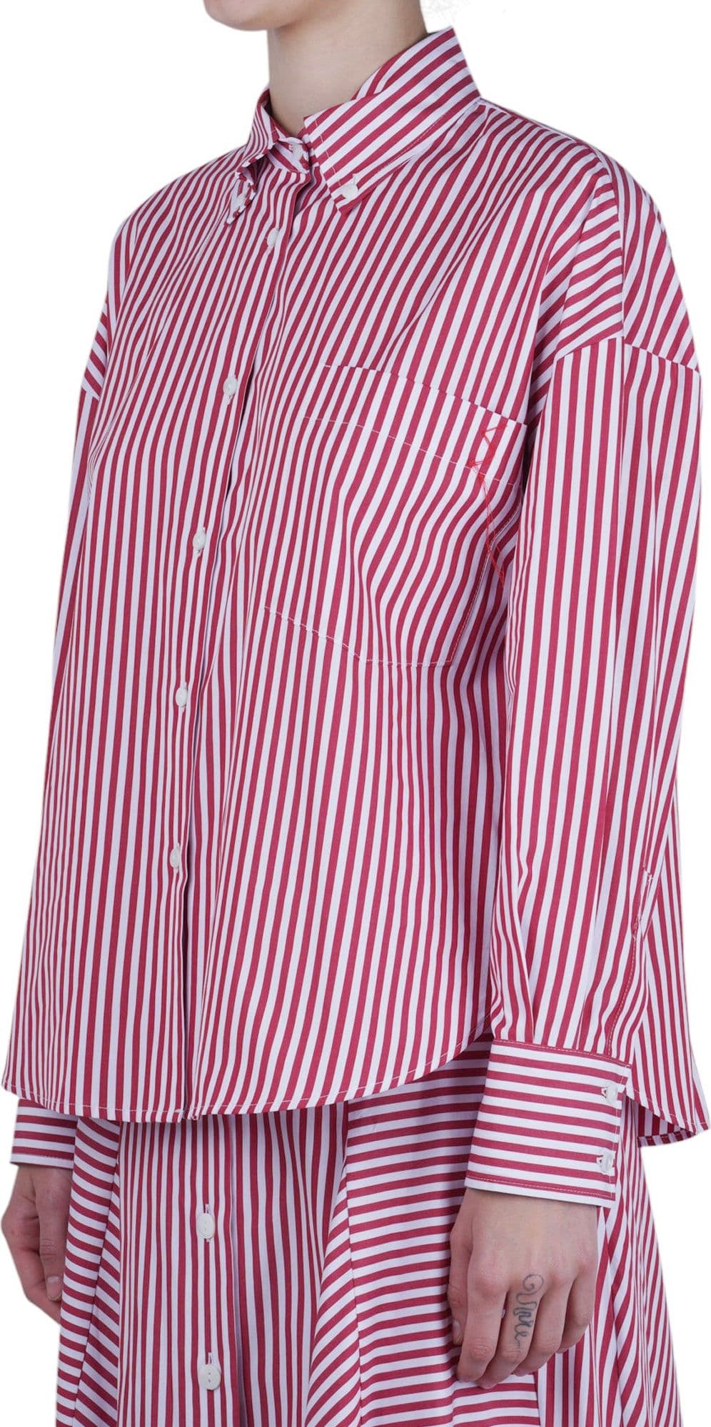 SOLOTRE Solotre - Camicia - 470680 - Bianco/Rosso - 4