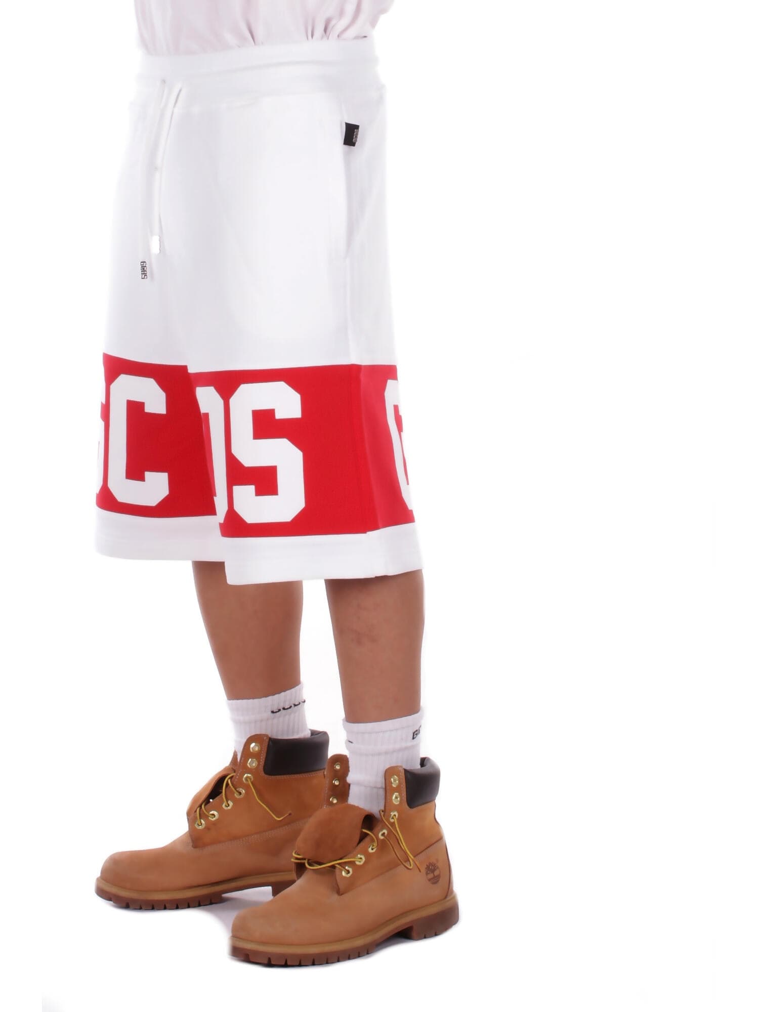 GCDS  Pantaloncini White red - 2