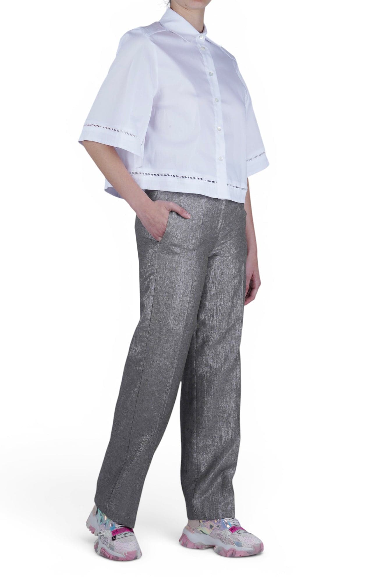 SOLOTRE Solotre - Pantalone - 470696 - Argento - 2