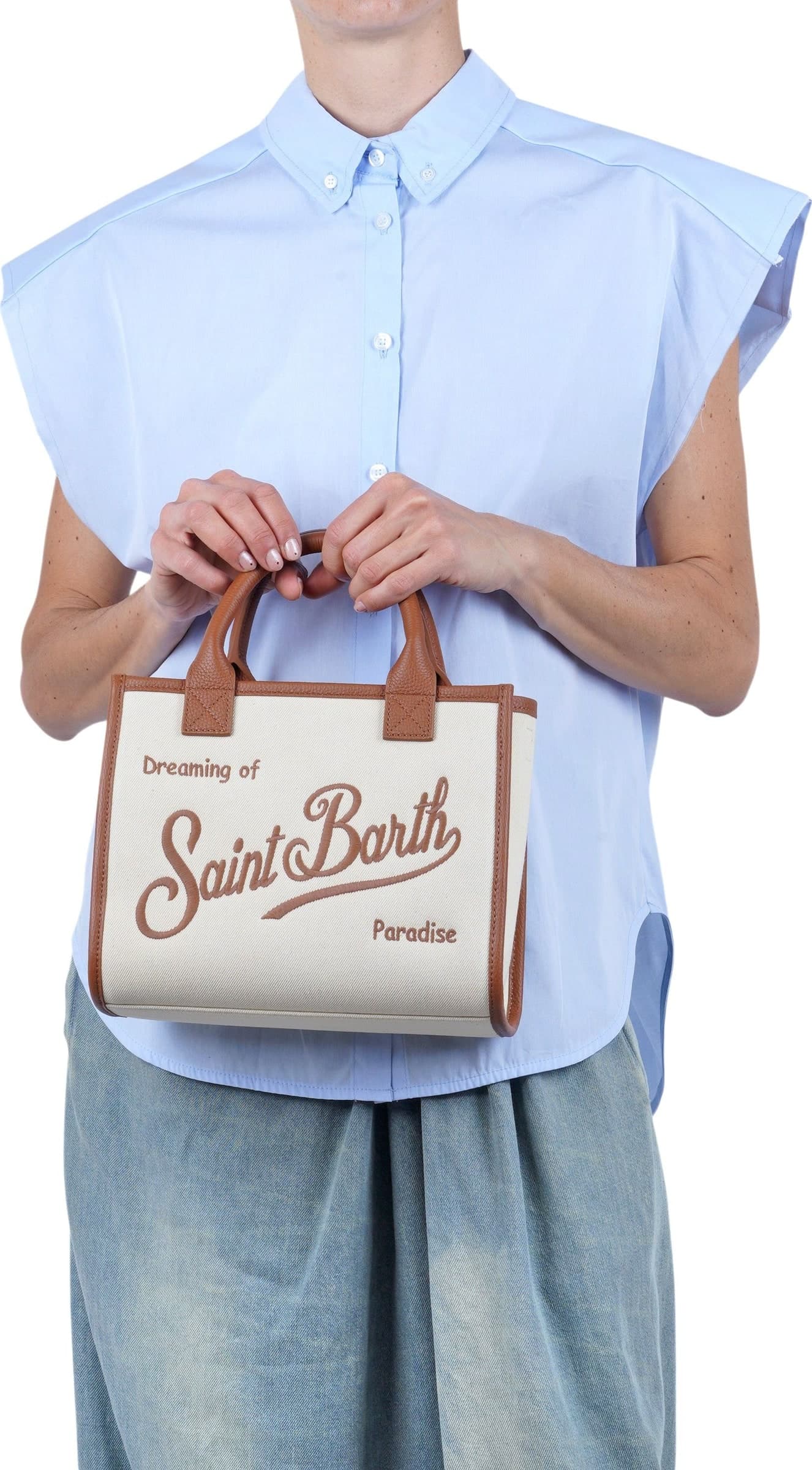 MC2 SAINT BARTH MC2 Saint Barth - Borsa media - 470962 - Crema - 2