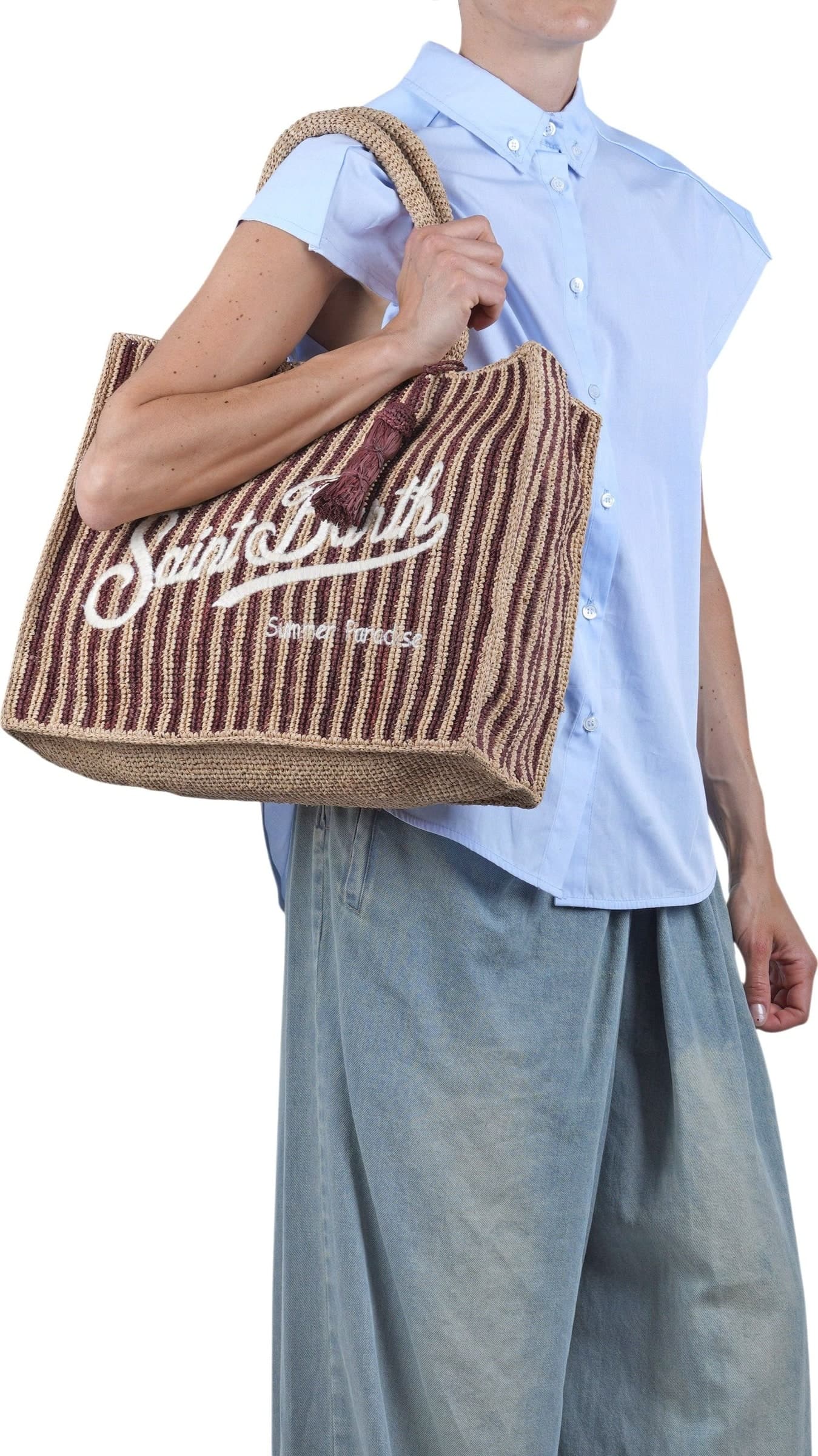 MC2 SAINT BARTH MC2 Saint Barth - Borsa grande - 471014 - Beige/Cioccolato - 2