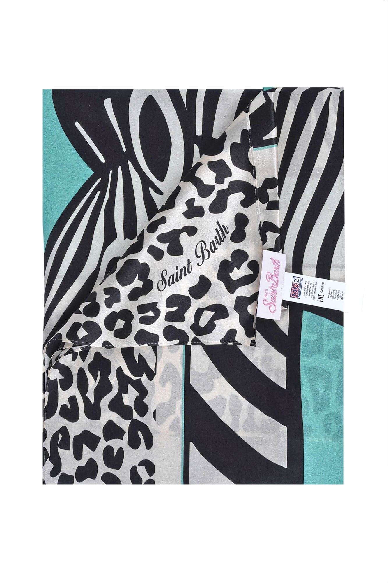 MC2 SAINT BARTH MC2 Saint Barth - Sciarpa - 471000 - Nero/Verde - 6