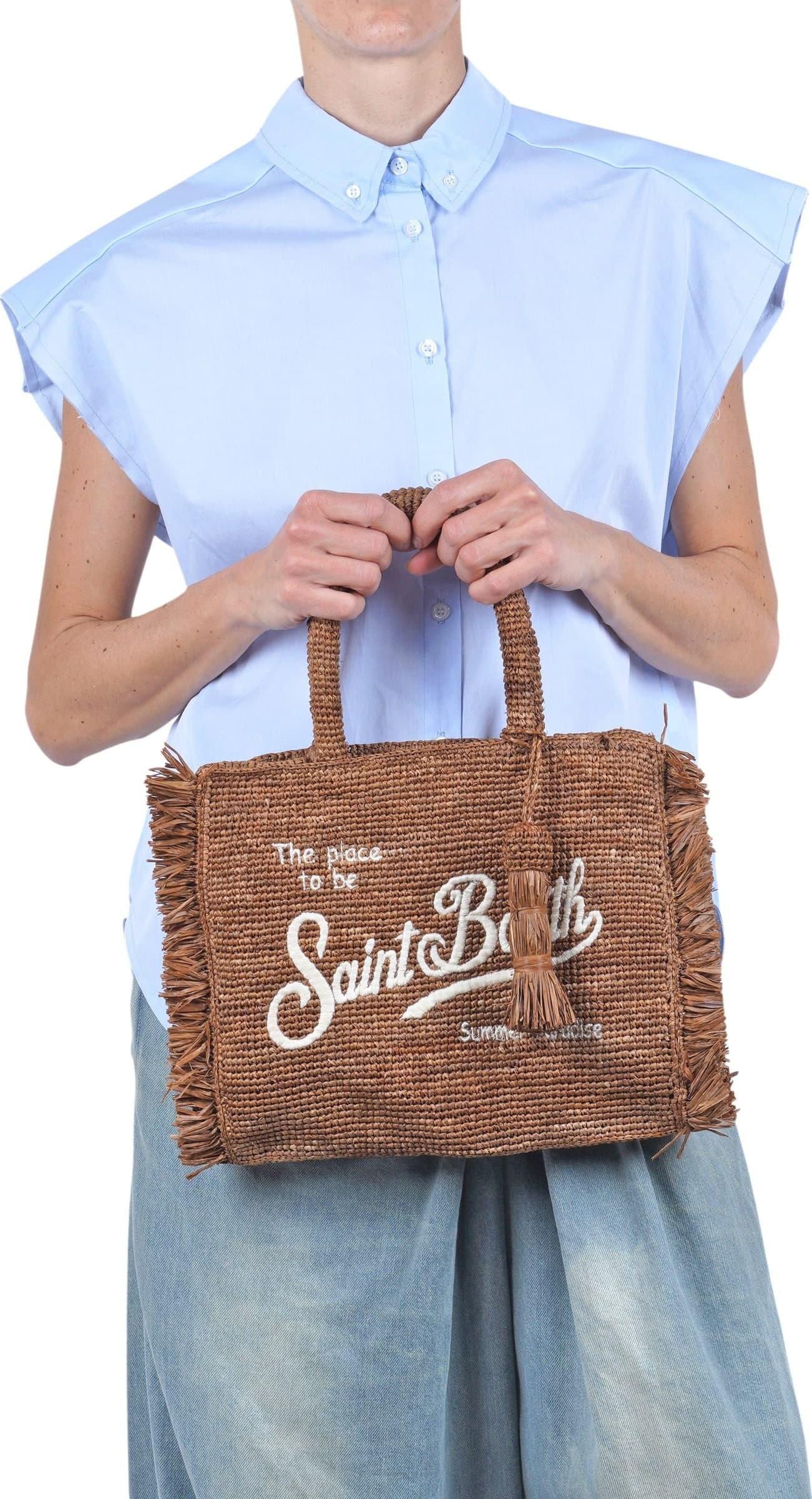 MC2 SAINT BARTH MC2 Saint Barth - Borsa media - 471017 - Cioccolato - 2