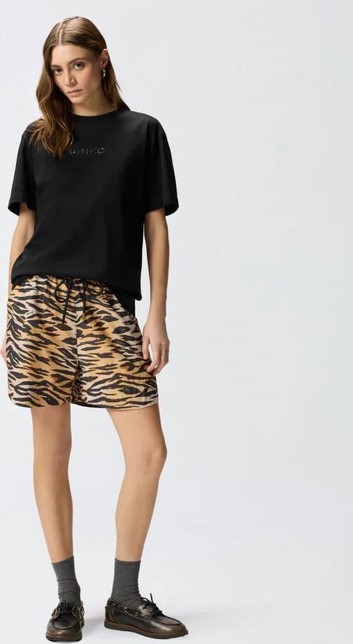 Pinko PINKO  STREPITOSO T-SHIRT JERSEY LOGO SS26 - 2