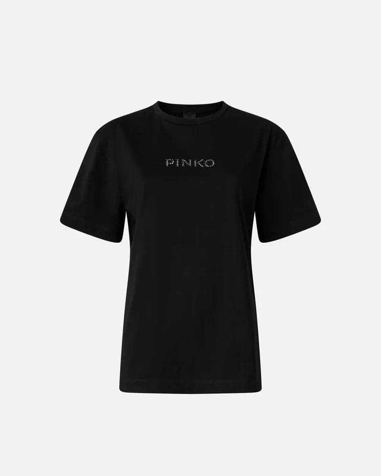Pinko PINKO  STREPITOSO T-SHIRT JERSEY LOGO SS26 - 5