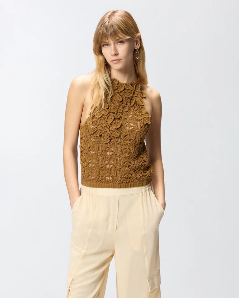 Pinko PINKO  NYMPHAEA TOP CROCHET SEWON  SS26 - 7