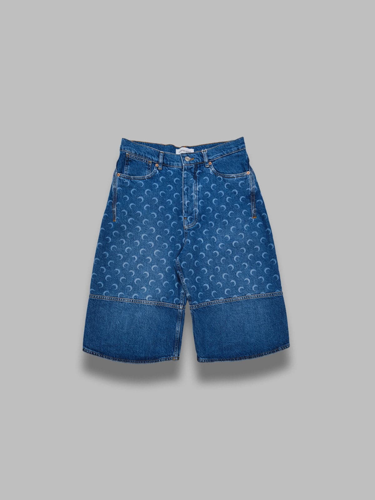 MARINE SERRE light blue denim bermuda