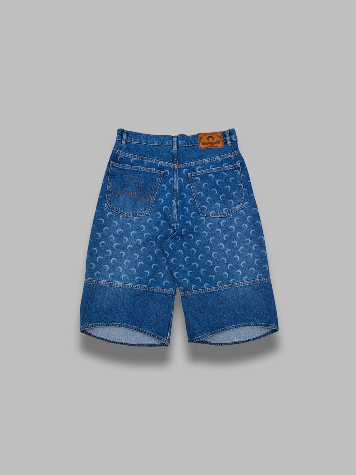 MARINE SERRE light blue denim bermuda - 2