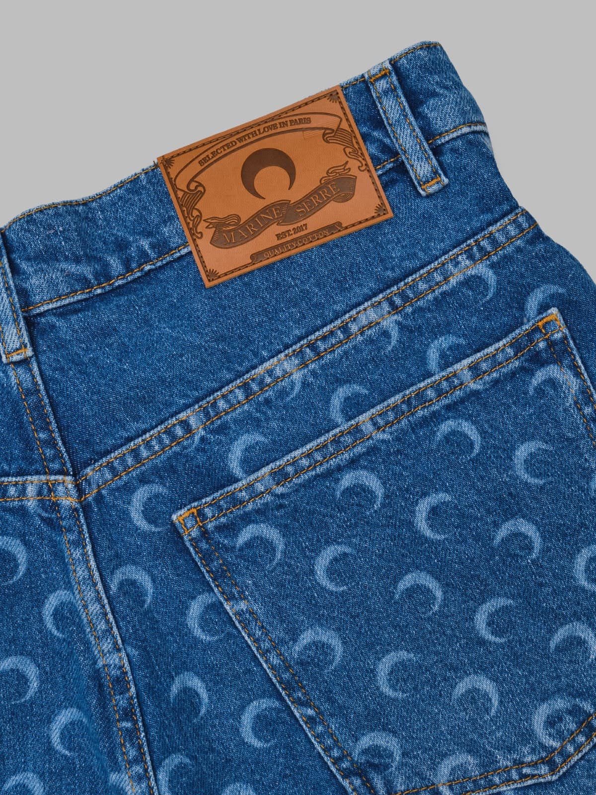 MARINE SERRE light blue denim bermuda - 4