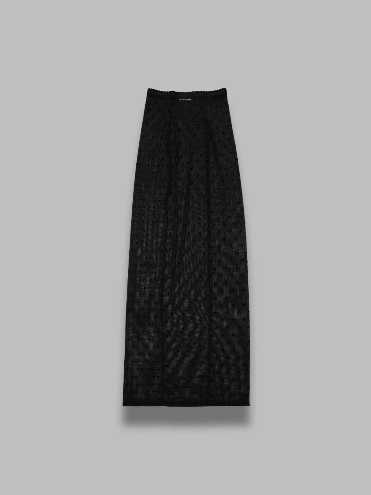 MARINE SERRE plumetis moon mesh flock long skirt - 4