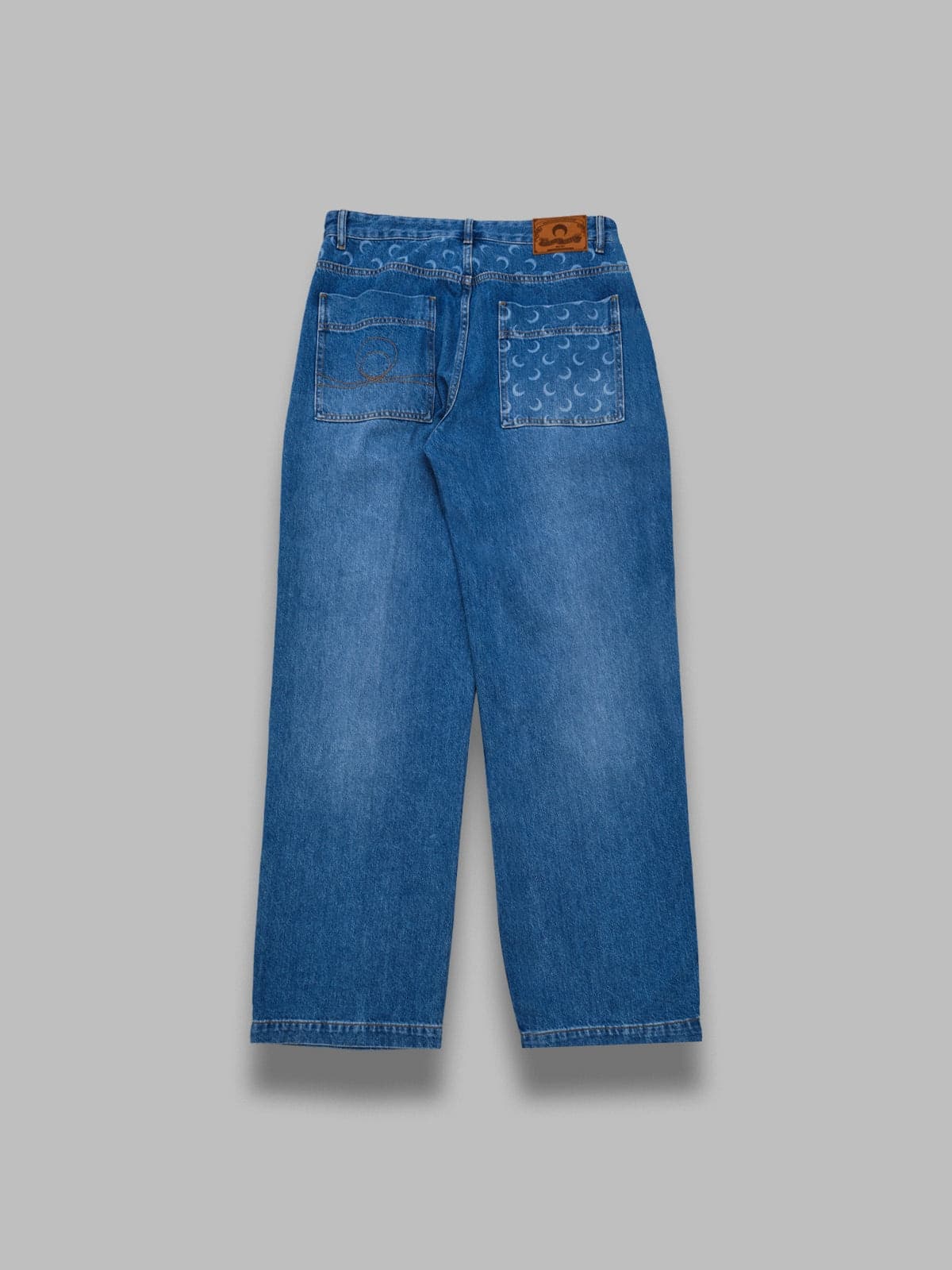 MARINE SERRE light blue denim straight jeans - 2