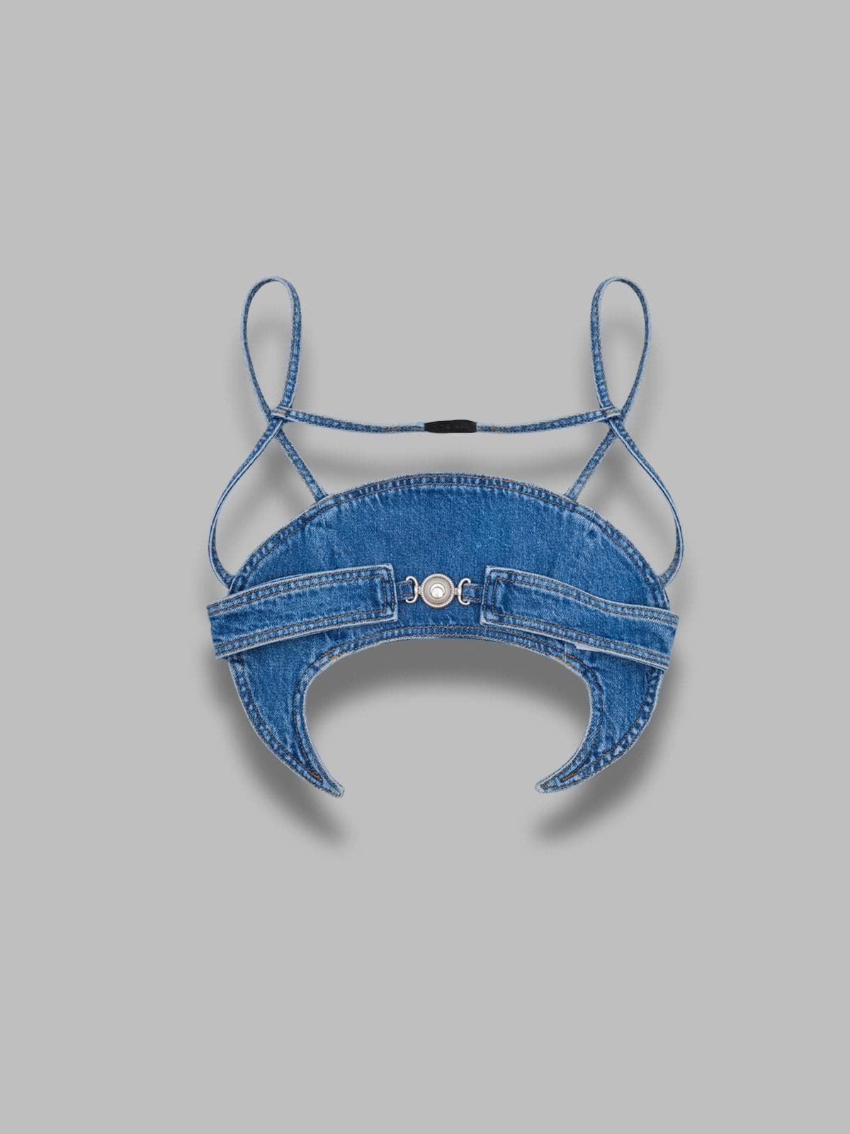 MARINE SERRE light blue denim bra top - 2