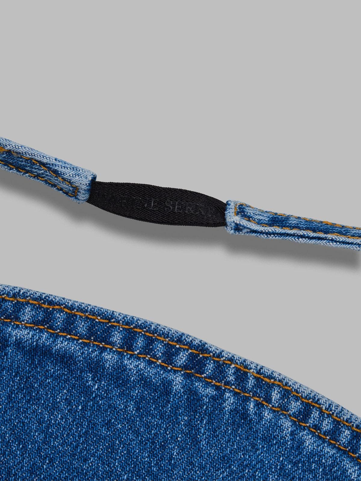 MARINE SERRE light blue denim bra top - 5