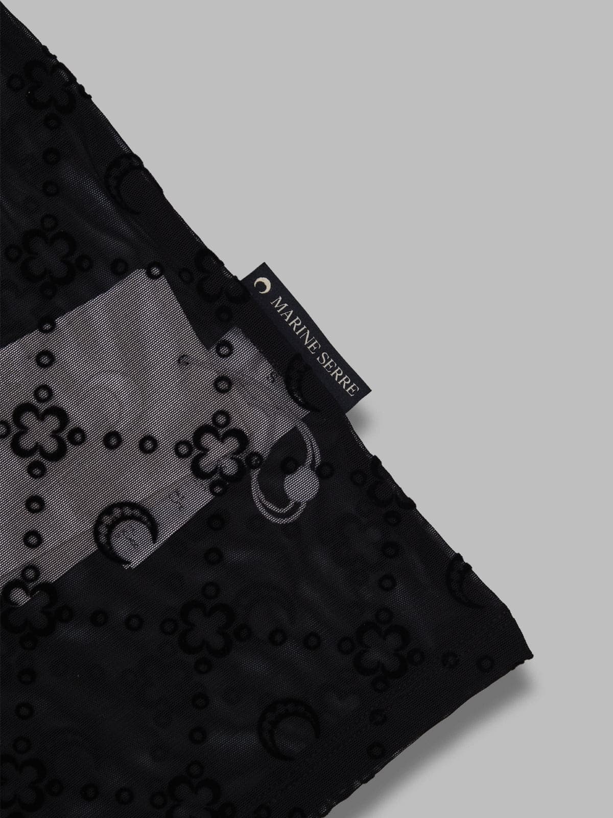 MARINE SERRE monogram mesh flock straps top - 4