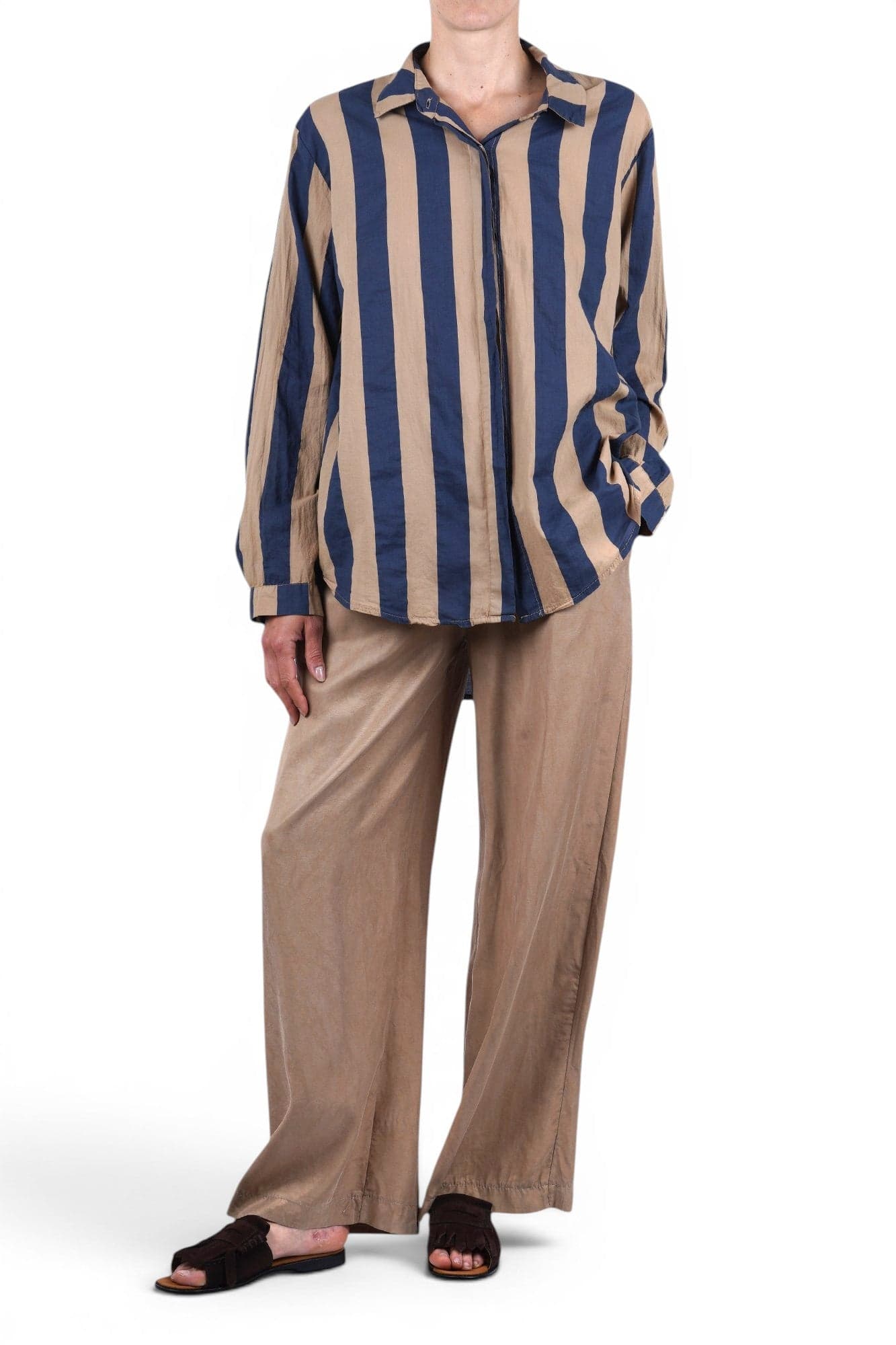 LA FEMME BLANCHE La Femme Blanche - Camicia - 471598 - Cammello/Blu - 2