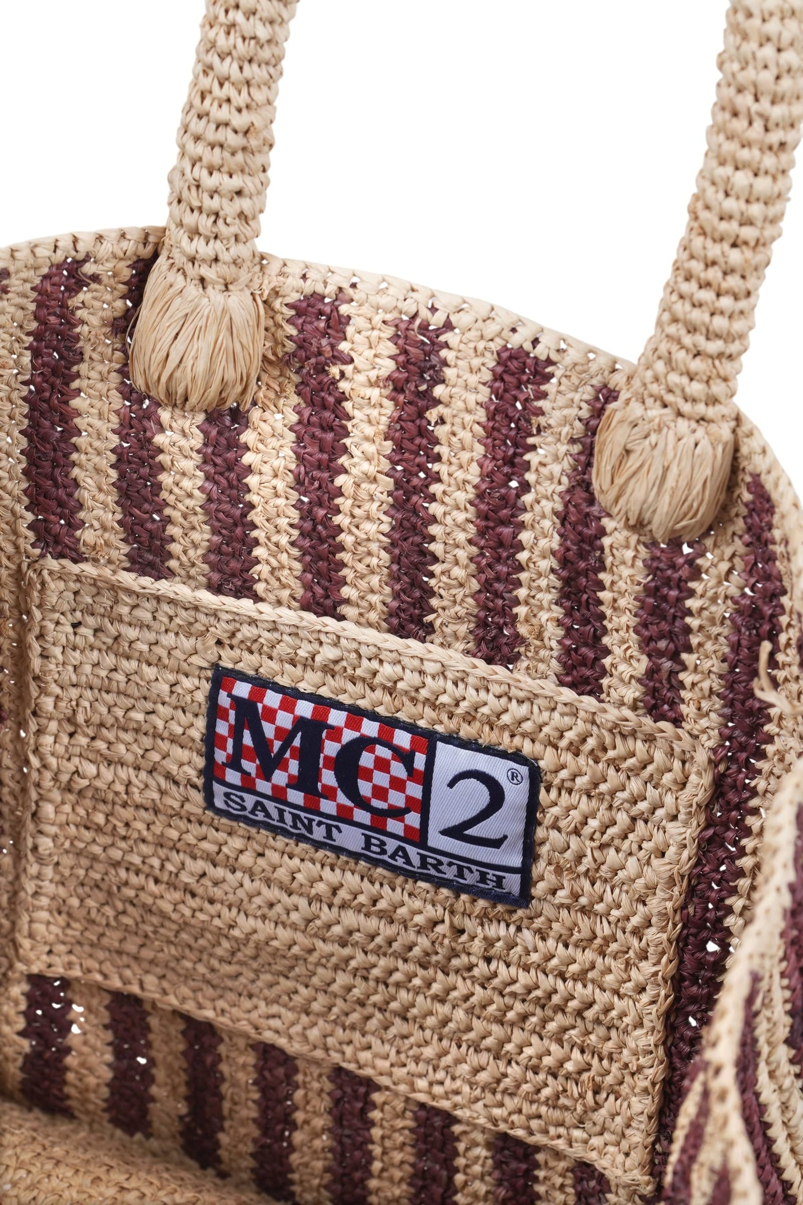 MC2 SAINT BARTH MC2 Saint Barth - Borsa media - 471015 - Beige/Cioccolato - 6
