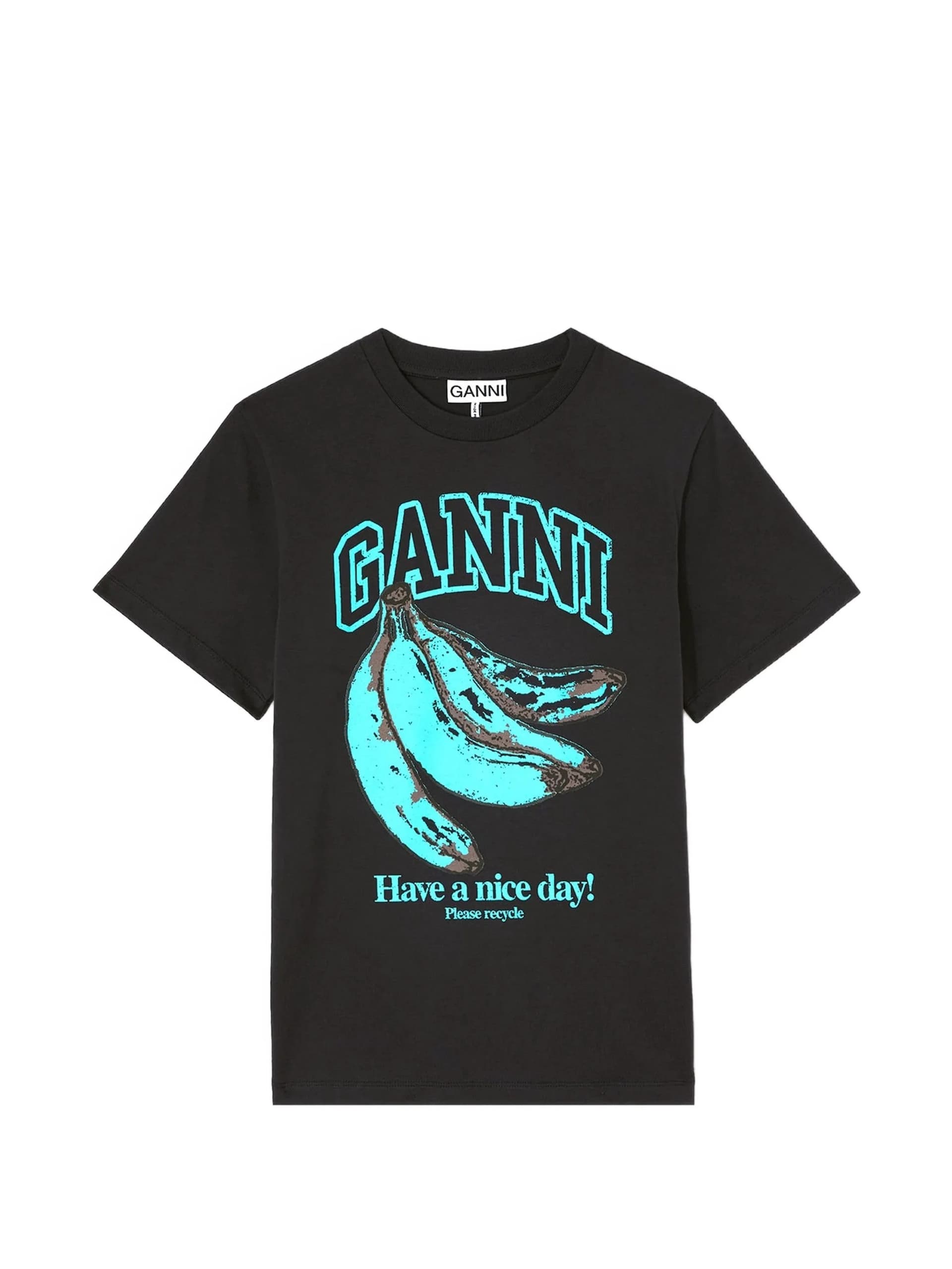 GANNI Ganni - T-Shirt Nera da Donna - 3