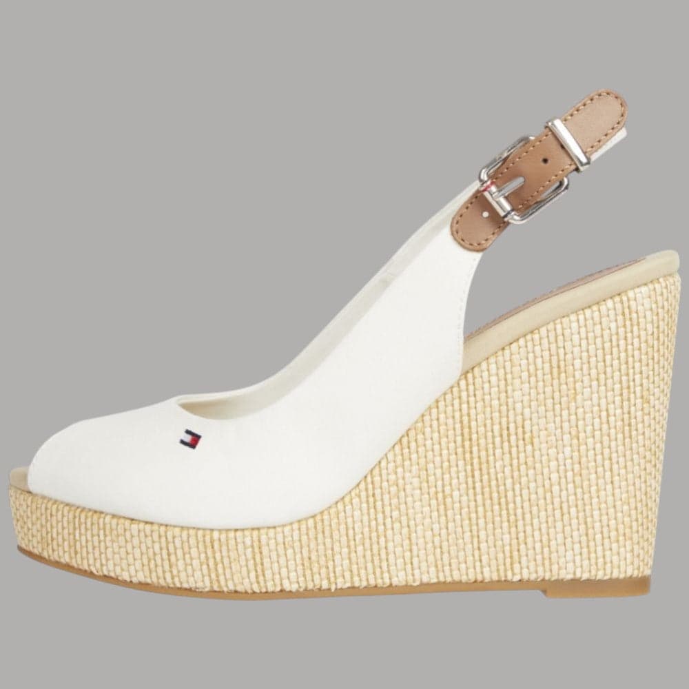 Tommy Hilfiger Sandali Zeppe Donna Bianchi Plateau Altezza 10,5 cm - 6
