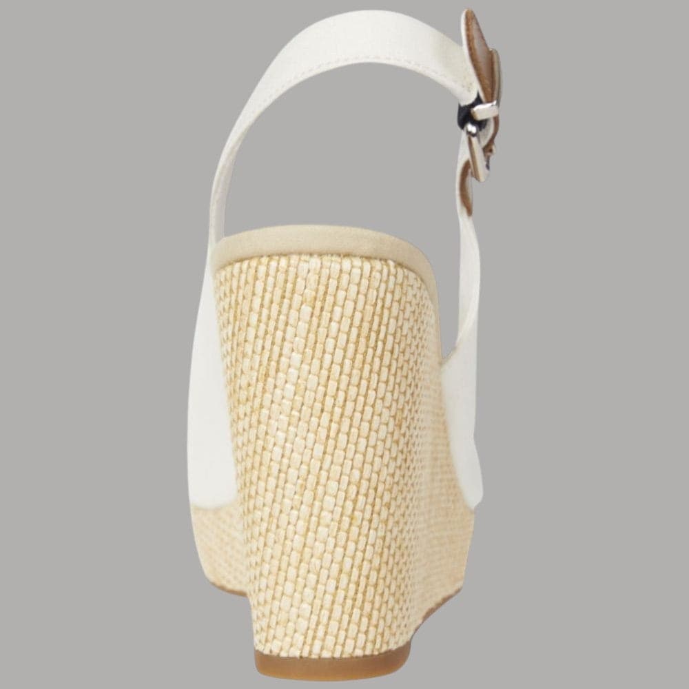 Tommy Hilfiger Sandali Zeppe Donna Bianchi Plateau Altezza 10,5 cm - 3