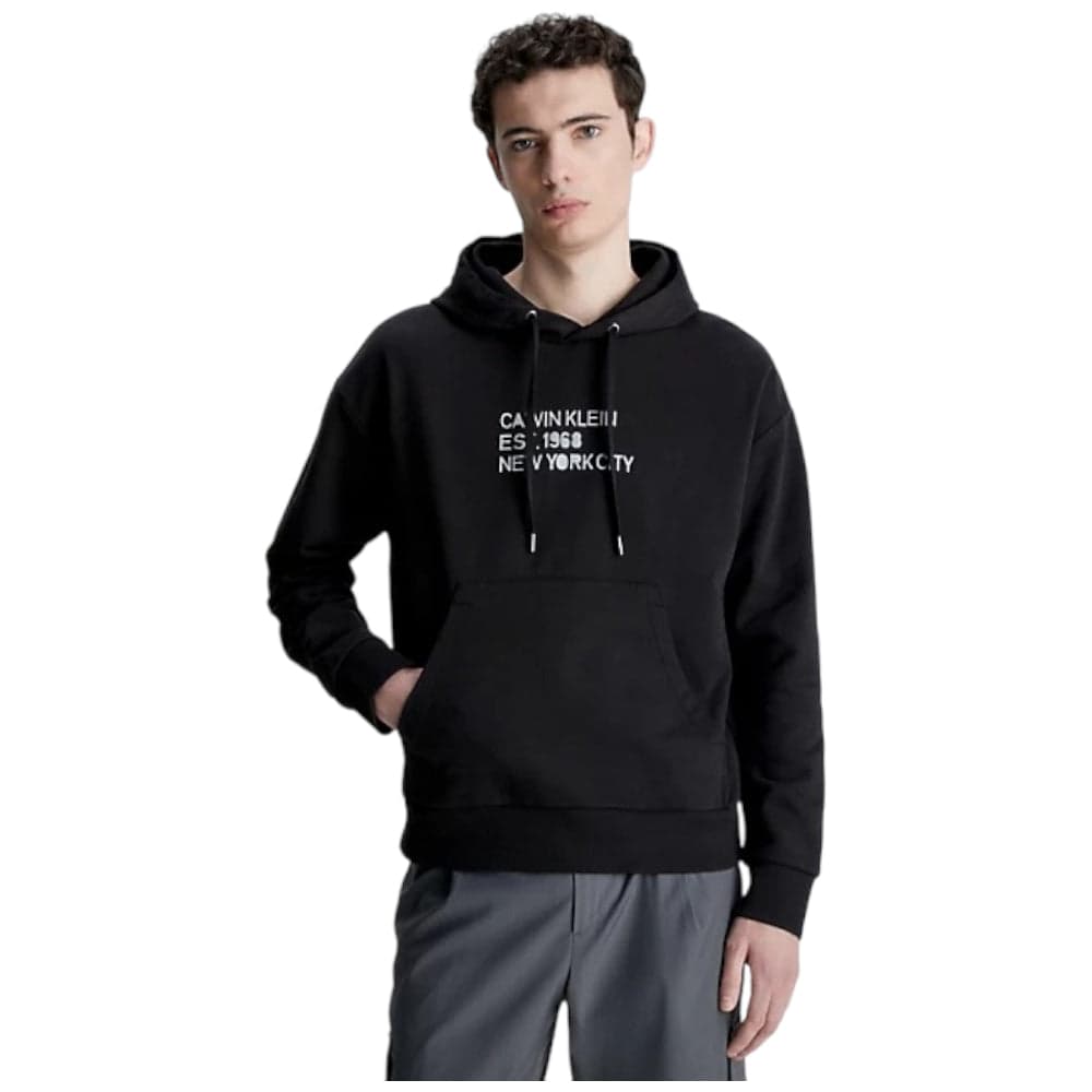 Calvin Klein felpa cappuccio nera K10K111522 - 6