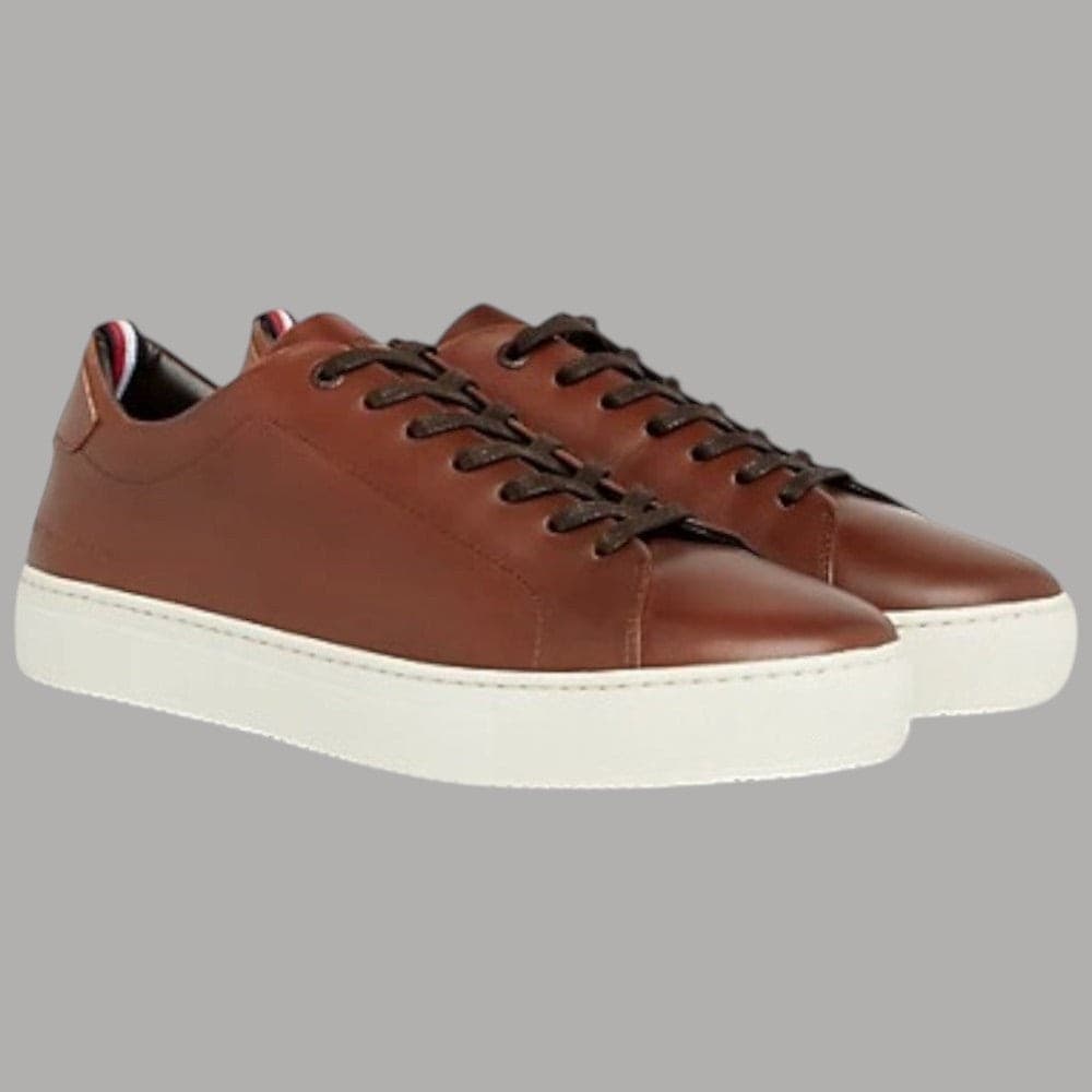 Tommy Hilfiger Heritage Cup sneakers uomo pelle 100% suola gomma naturale - 2